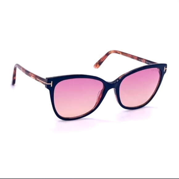 NEW TOM FORD TF844 05T PINK  BROWN HAVANA CAT EYE WOMEN SUNGLASSES TOM FORD - Picture 1 of 5